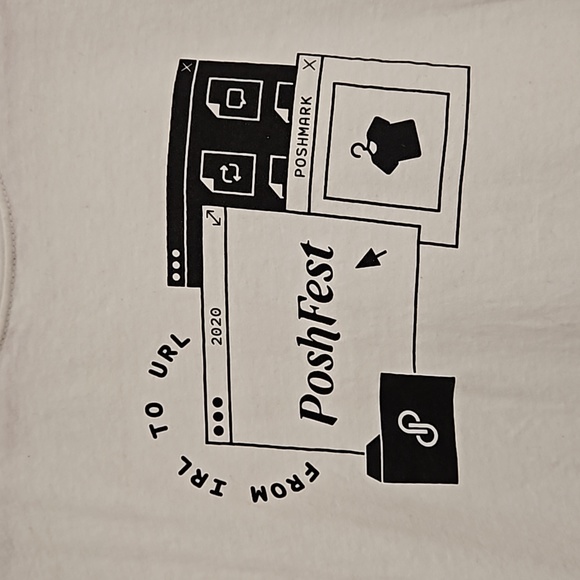 POSHFEST 2020 'From IRL to URL' commemorative graphic tee Medium EUC worn once. - Picture 1 of 5